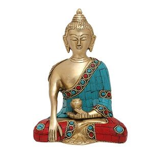 Brass Buddha Idol for home decor sitting