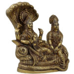 Lord Vishnu with Lakshmi Rest Upon Shesha Naag Brass Laxmi Narayan Statue