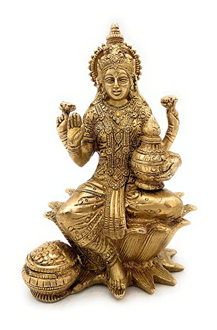 Brass Laxmi Idol for Home Puja Brass Sculpture