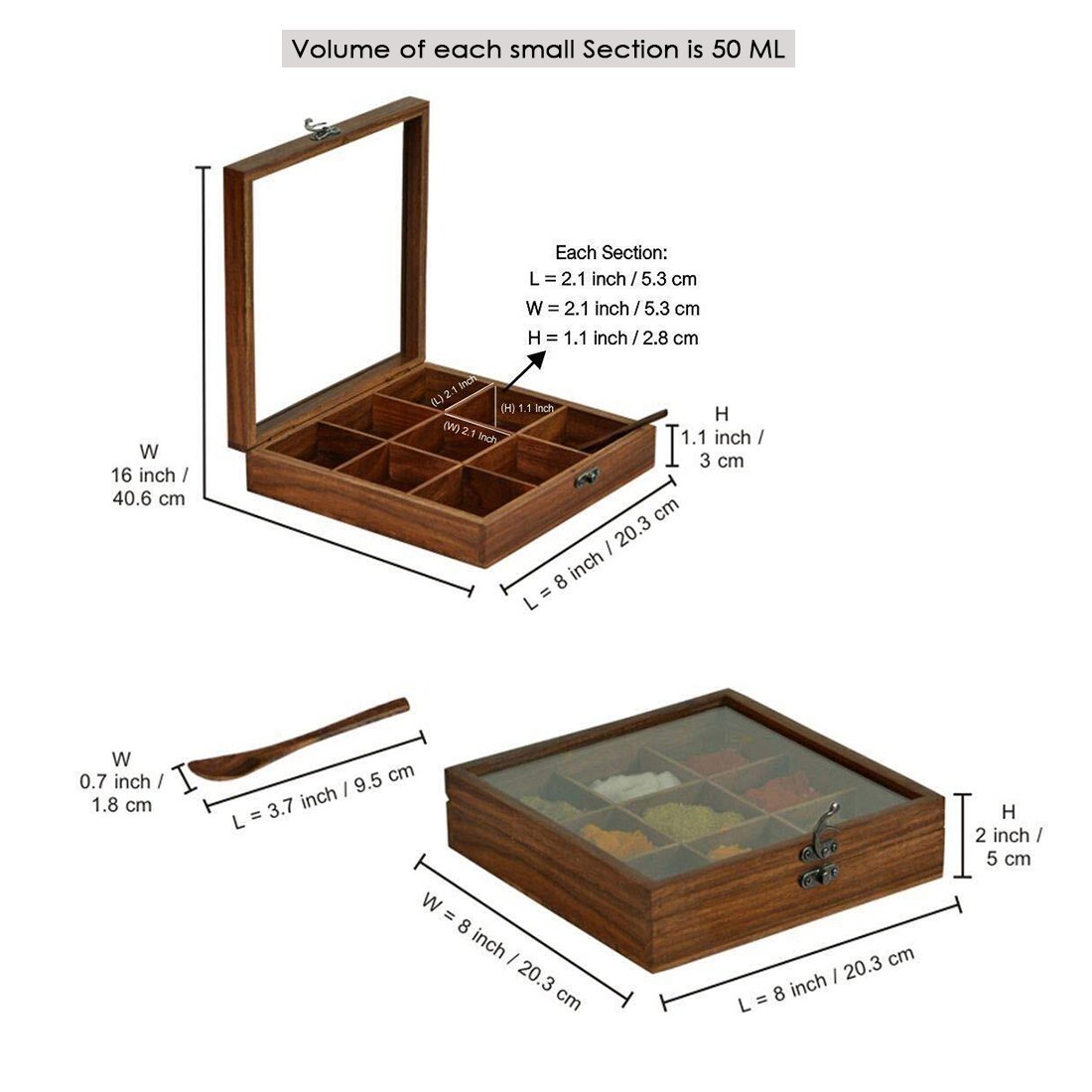 wooden masala box online