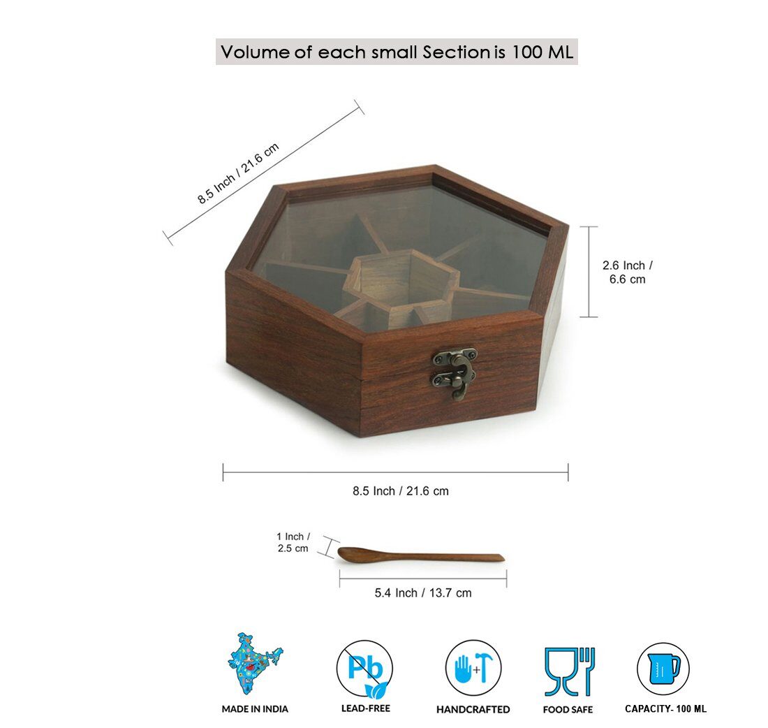 wooden masala box