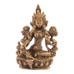 Brass Goddess Tara Sitting on Beautiful Design