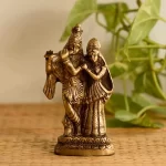 Brass Radha Krishna Pair Decorative Showpiece For Home Decor And Gift