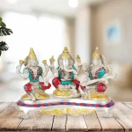 Brass Laxmi Ganesh Saraswati Idol Decorative Showpiece