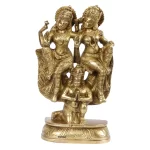 Vishnu Laxmi Riding on Garuda Vishnu’s Vehicle Eagle Murti