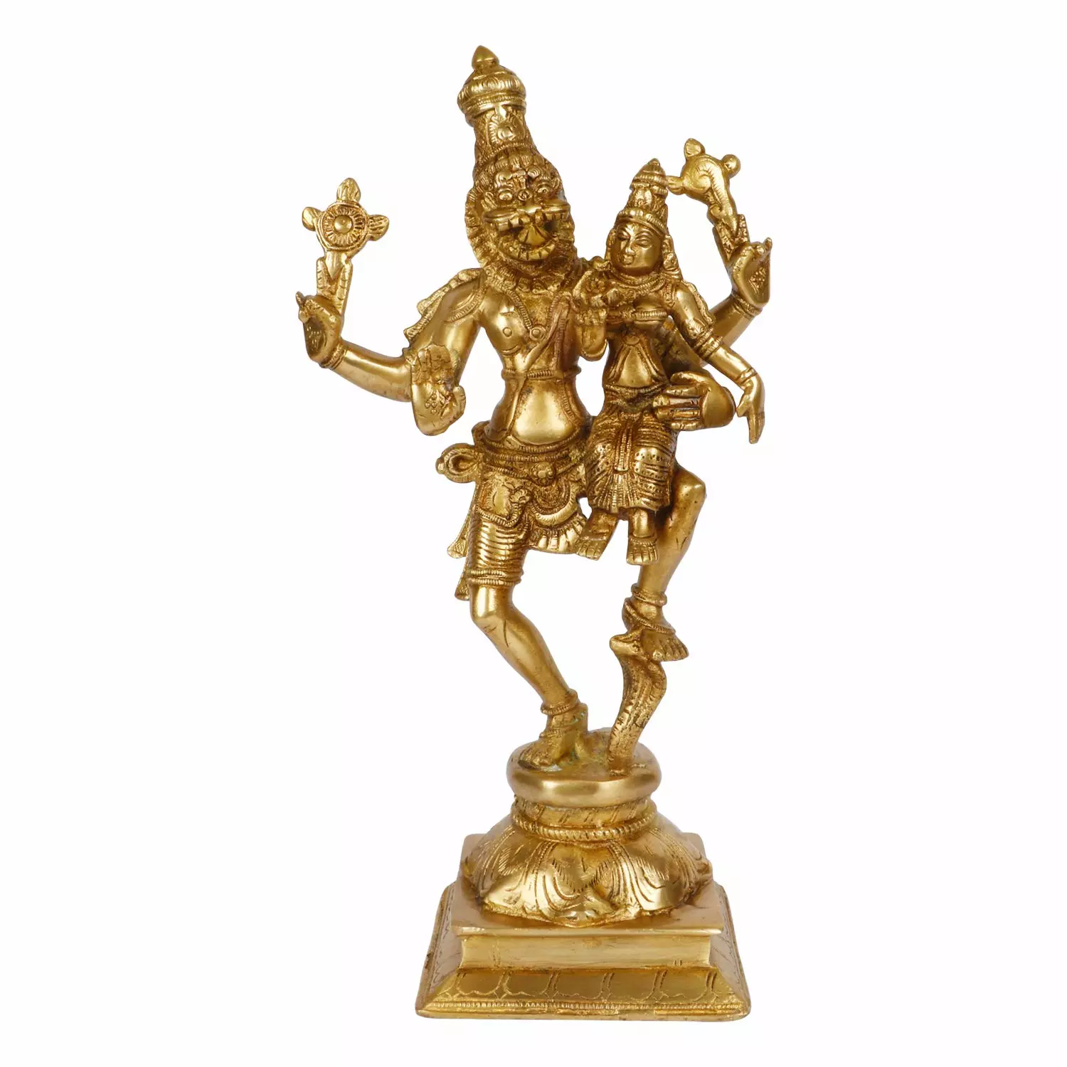 Vishnu with Laxmi Murti Statue Shri Lakshmi Narasingh