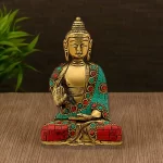 Blessing Brass Buddha Statue Idol For Home Decorative