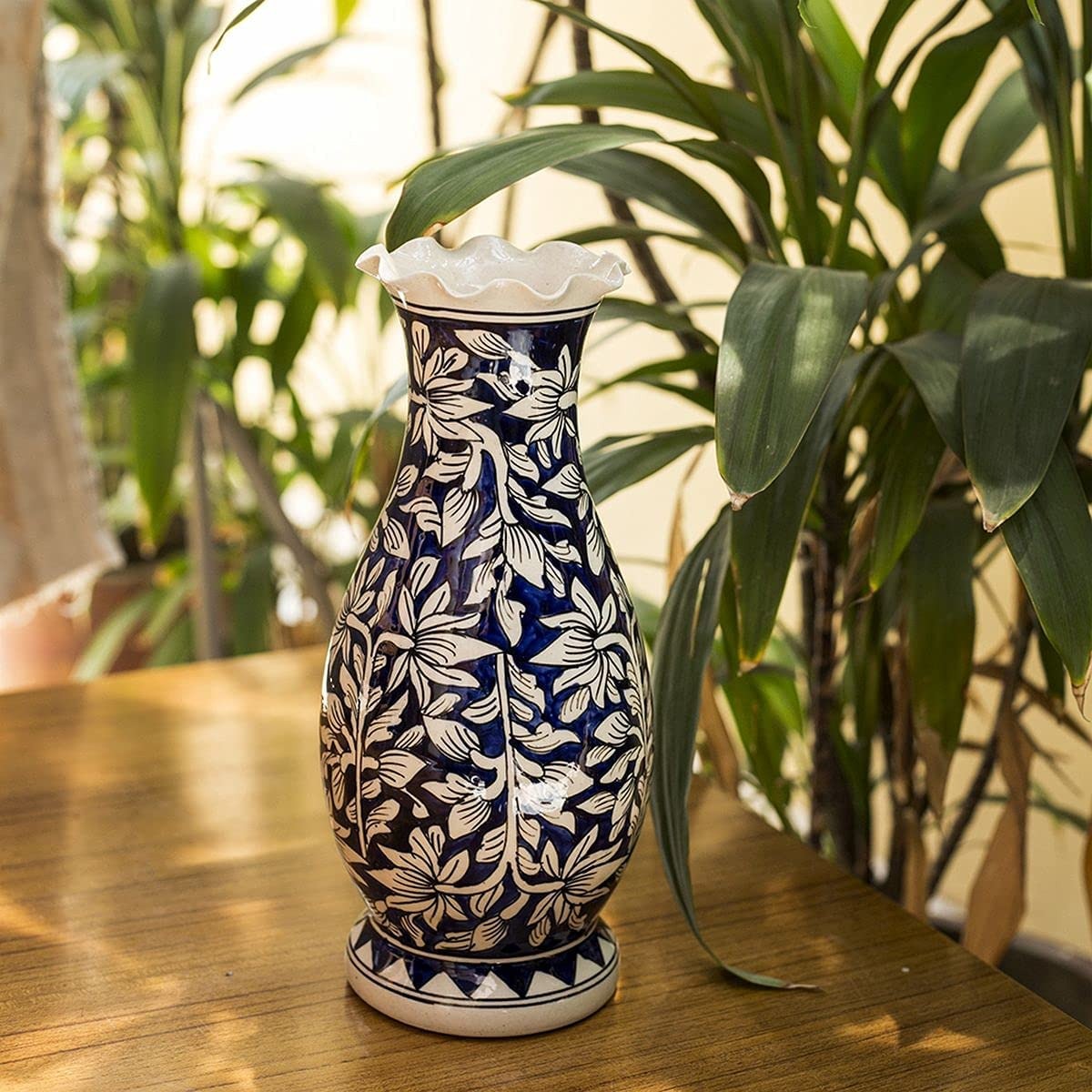 Flower Vase for Living Room Painted Ceramic Vase