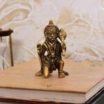 Small Size Brass Hanuman Murti With Gada