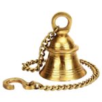 Brass Hanging Bells with Chain for Home Mandir Temple Living Room