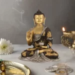 Brass Lord Buddha Idol For Home Decor And Gifting