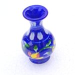 Beautiful Blue Art Pottery Ceramic Unique Handmade Blue Colour Decorative Vase