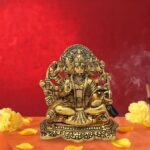 Brass Panchmukhi Hanuman Idol for Home Puja