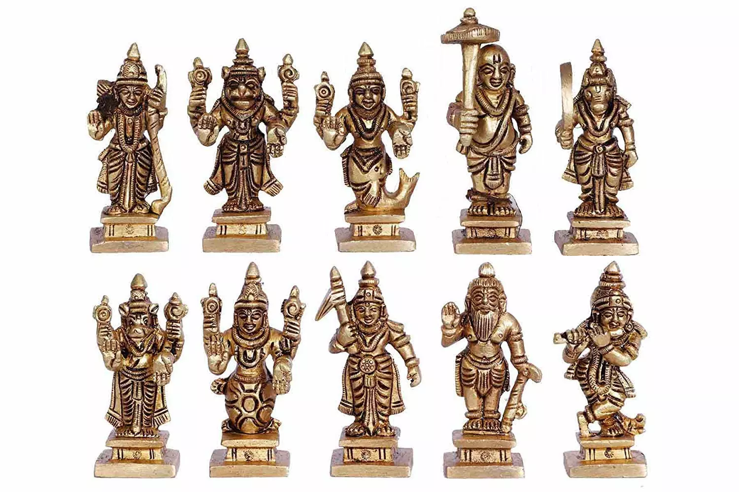 Dashavataram of Lord Vishnu Statues Ten Avatars Idol