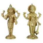 Brass Vishnu Laxmi idol  Lord Vishnu Narayan Lakshmi Idol