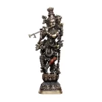 Brass Large Krishna with Idol Krishna Religious Statue Brass Statue