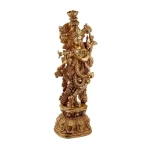 Brass Krishna Idol for Home Pooja Puja Mandir Decor Showpiece Gift