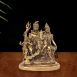 Brass Lord Shiva Parvati Kartikeya and Ganesha Murti Shiv Family