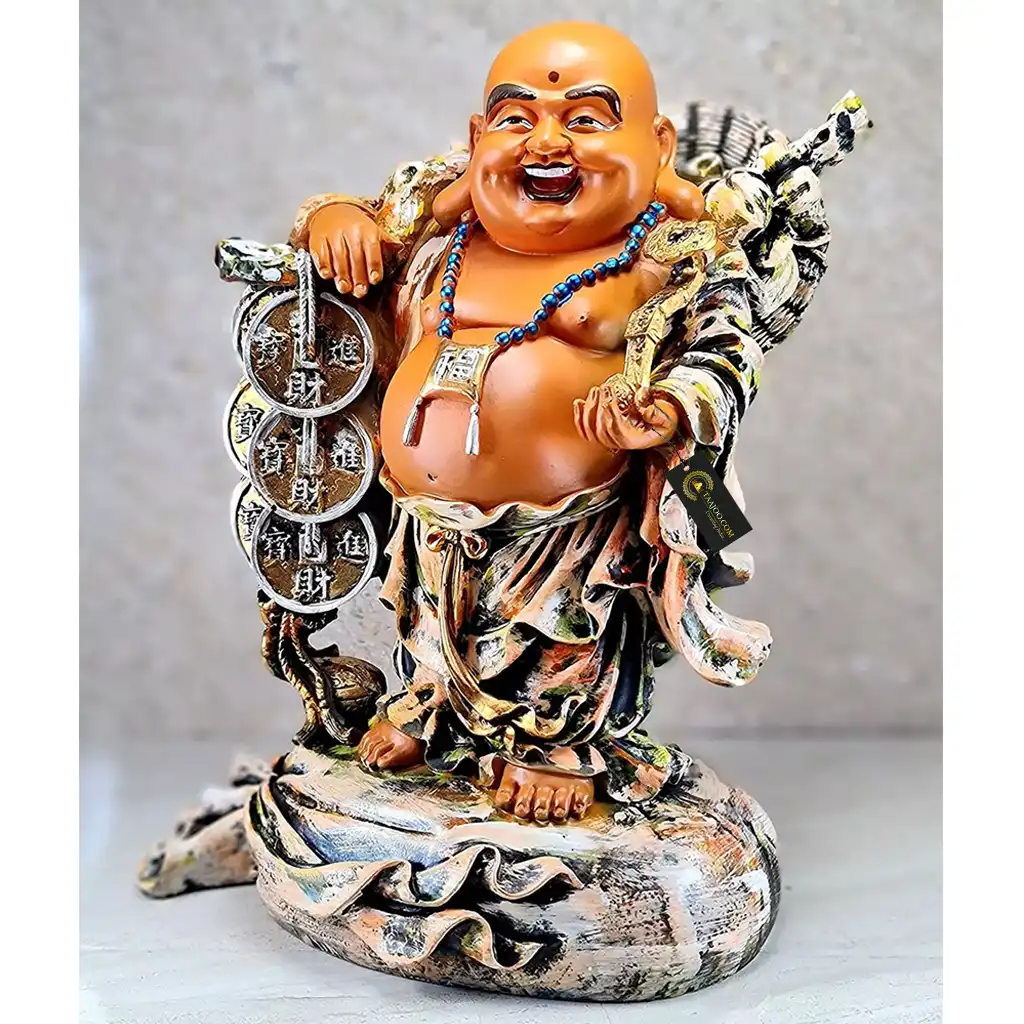Sorellaz Laughing Buddha Resin Figurine Statue 