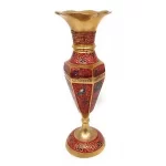 Vintage Brass Flower Vase For Living Room Brass Showpieces 24.5CM