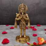Brass Standing Hanuman Idol Height (9 INCH)