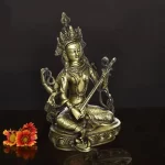 Taajoo Nepalese Form of Saraswati Brass Statue Idol