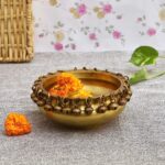 Brass traditional Indian Urli With Bells Ghungroo Home decor