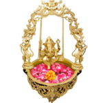 Gold Brass Ganesha Urli Bowl for Home Office Decor