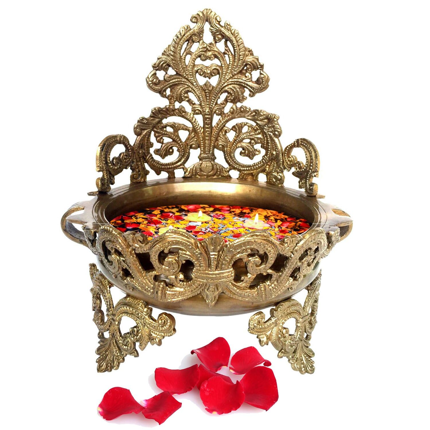Decorative Brass Urli Floating Flower Pot Unique Home Decor