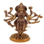 Brass Goddess Durga Idol For Home And Temple