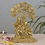 Brass Idol of Radha Krishan Under Tree