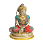Brass Lord Hanuman in Dhyana Mudra