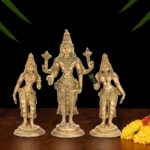 Vishnu With Bhudevi & Sridevi Set Decorative Showpiece