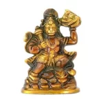 Lord Kesari Hanuman – Painted Brass Statue