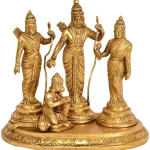 Brass Darbar Statue Rama Sita Laxman Hanuman God