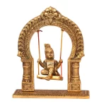 Brass Swing jhula Metal Statue Krishna Murti Decorative Showpiece