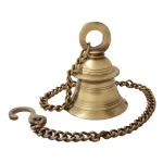 Brass Hanging Bell with Chain Brass Pooja Bell