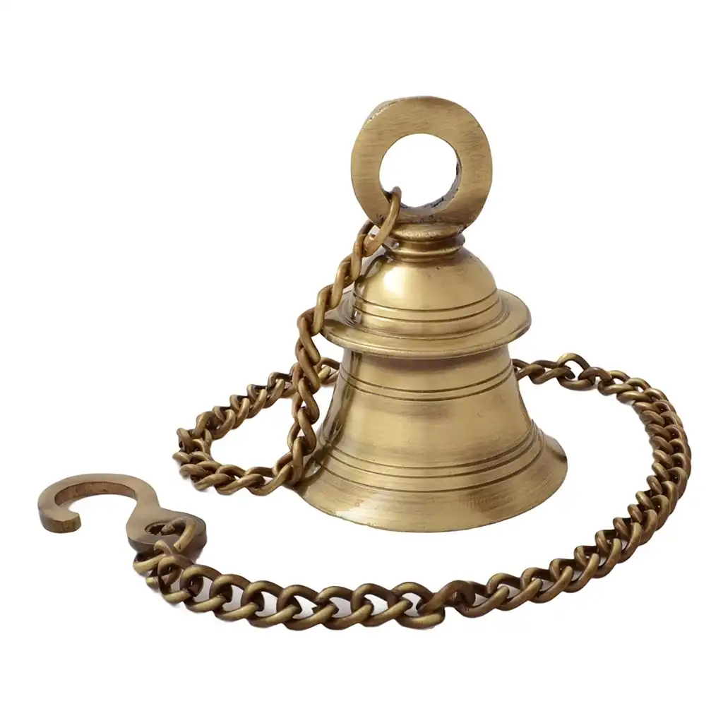 Old Brass Bell For Dome Hanging With Good Sound