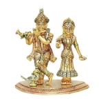 Brass Radha Krishna in Raas Leela Pure Divine Dance of Love