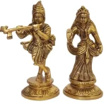 Brass Idol Set Radha Krishna Beautiful Statues For Home Decor