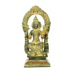 Patina Gold Color of Bhuvaneshvari Brass Idol