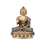 Unique Brass Buddha Sculpture Excellent Gemstone Art Work