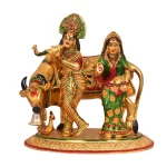 Brass Radha Krishna Murti Idol Kamdhenu Murti Showpiece Decorative