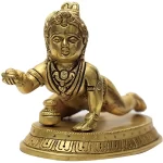 Lord Krishna Laddo Bal Gopal Hindu God Statue Bhagwan Idol for Home Decor