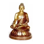 Medicine Buddha with Inlay Work in Brass
