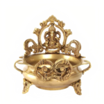 Brass Ethnic Carved Ganesha Design Urli Decor Bowl