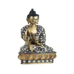 Medicine Lord Buddha Inlay Statue Brass Statue