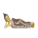 Reclining Buddha Statue Handmade Brass Relaxing Buddha