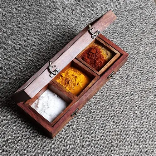 Handcrafted Wooden Spice Box for Kitchen – Spice Box For Kitchen