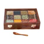 Wooden Multipurpose Utility Big Decorative Spice Box